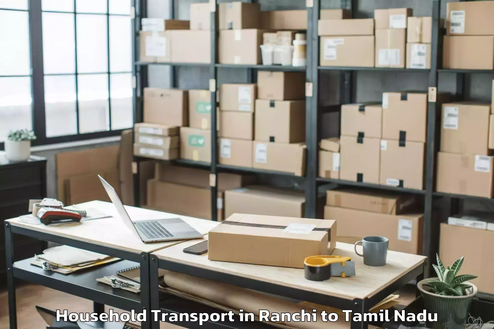 Easy Ranchi to Vellore Institute Of Technolog Household Transport Booking